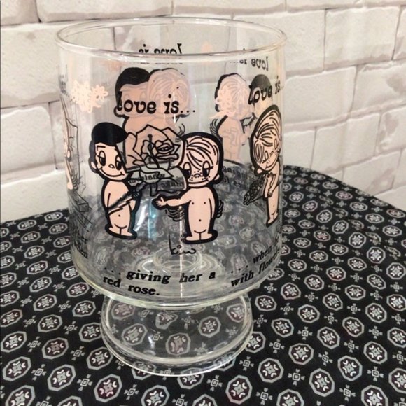 Vintage Other - Vintage “LOVE IS” Large Glass 1976